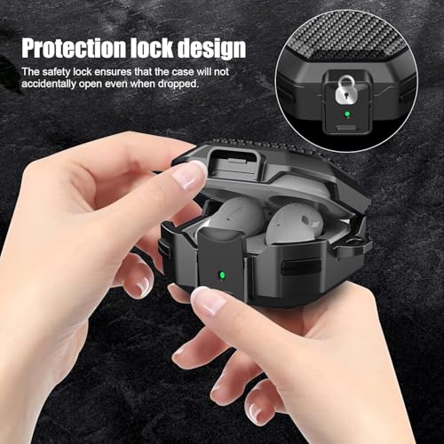 Image of Armor Secuer Lock Case Cover Compatible for Samsung Galaxy Buds Core (2025) -Black