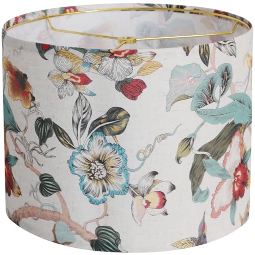 Rumidoph Drum Lamp shades Linen Medium Lamp shade 1 Pack, 13'Top x 13'Bottom x 10'High(Spider...