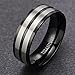 SOMEN TUNGSTEN Titanium Rings for Men 8mm Matte Black Engagement Wedding Band Comfort Fit Size (12.5)