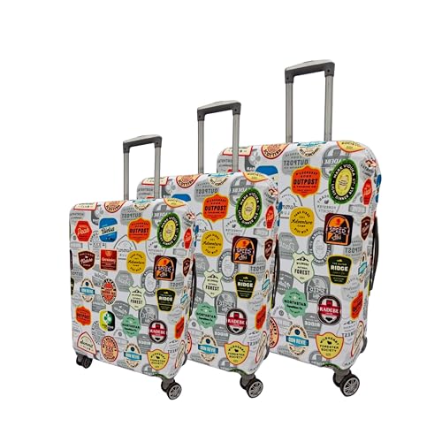 Image of Printed Travel Luggage Cover for Suitcase - Stretchable & Scratchproof Trolley Bag Protector