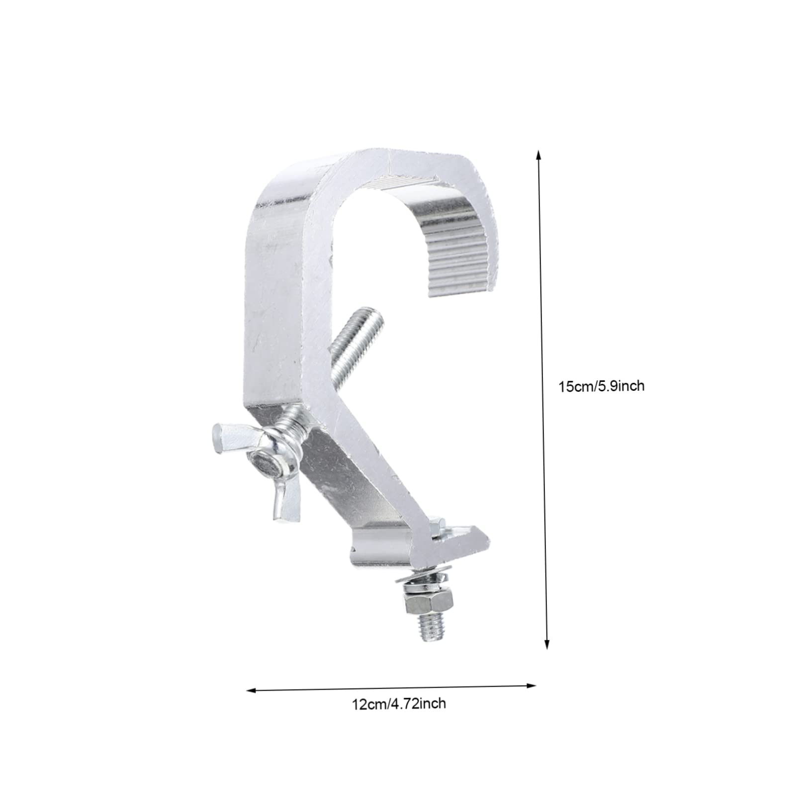 Mipcase Morsetti 4 Pezzi Argento in Lega di Alluminio Capacità di Carico 60kg Design Antiscivolo per Luci da Palcoscenico per Teatri e Bar