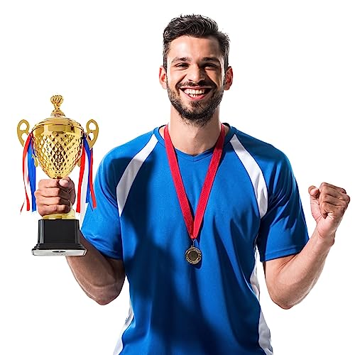 juvale large gold trophy cup for sports championships tournaments award competitions spelling bee 152 x75 x 475 in - trophy award