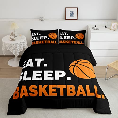 Image of Feelyou Basketball Comforter Set Twin Size 3Pcs for Kids Boys Girls Teens