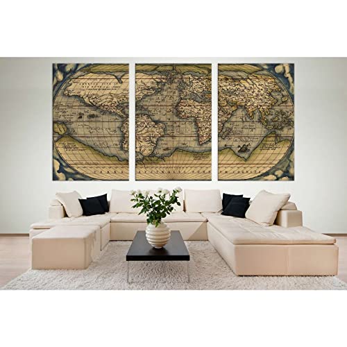 Carte du monde vintage pour habiller un grand mur vide facilement