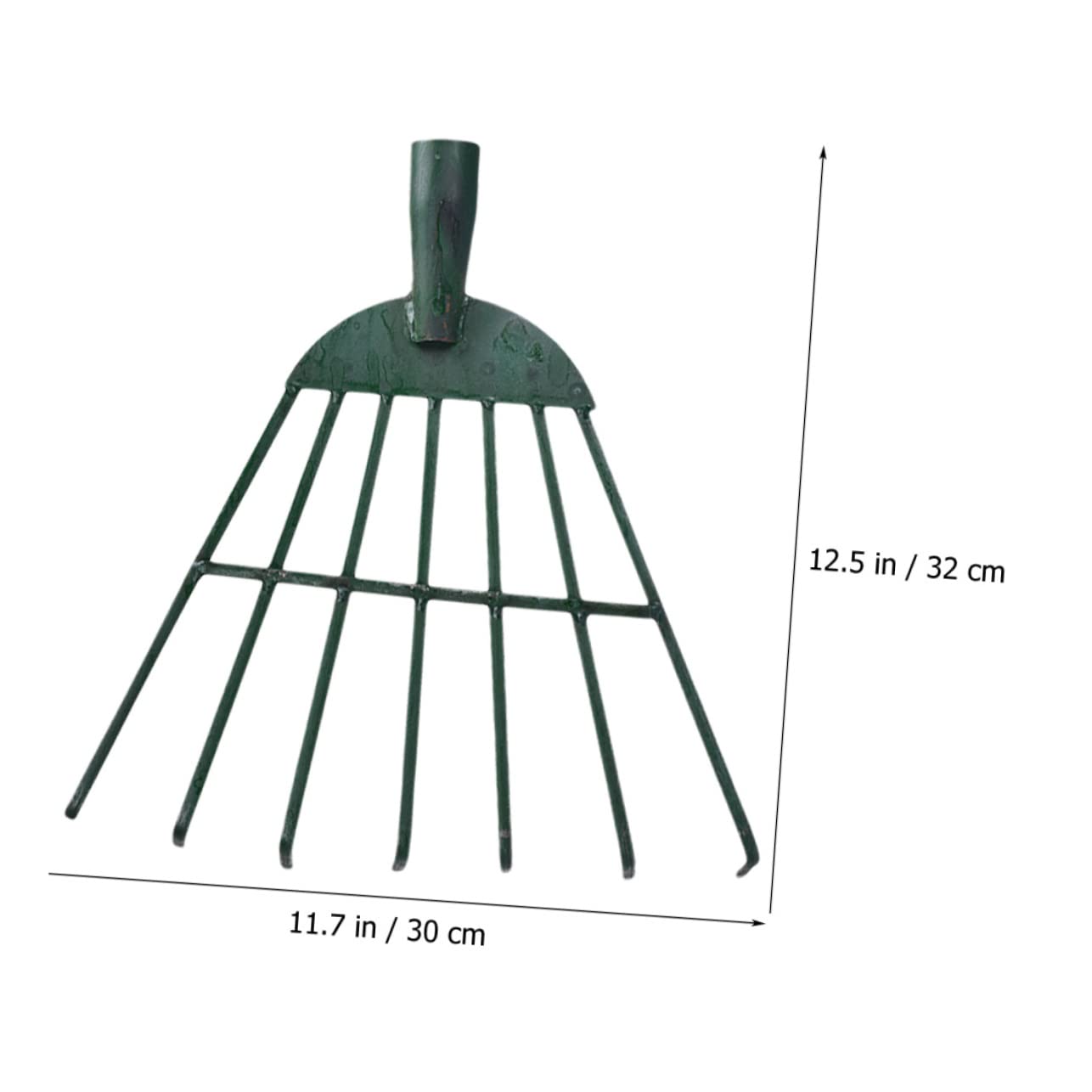 Kisangel Rastrillo de Hojas de Metal Resistente sin Mango con Diseño de 7 para Aflojar El Suelo de Manera Eficiente en El Jardín