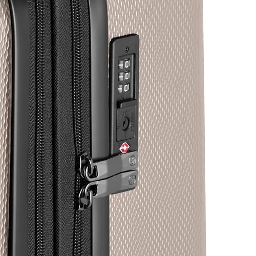 Image of SwissGear 7272 Energie Expandable Hardside Luggage with Spinner Wheels and TSA Lock, Light Gold, 3-Piece Set (19 /24 /27)