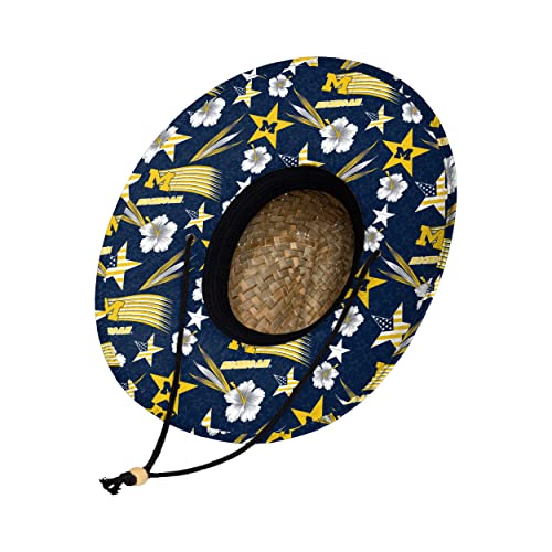 Image of FOCO Michigan Wolverines NCAA Americana Straw Hat
