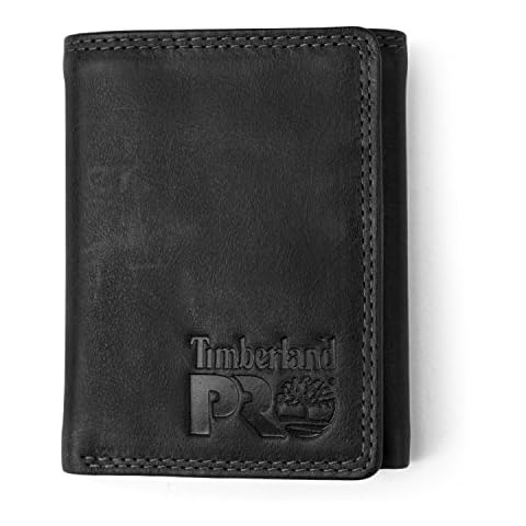 Timberland PRO Men's Leather RFID Trifold Wallet Cover
