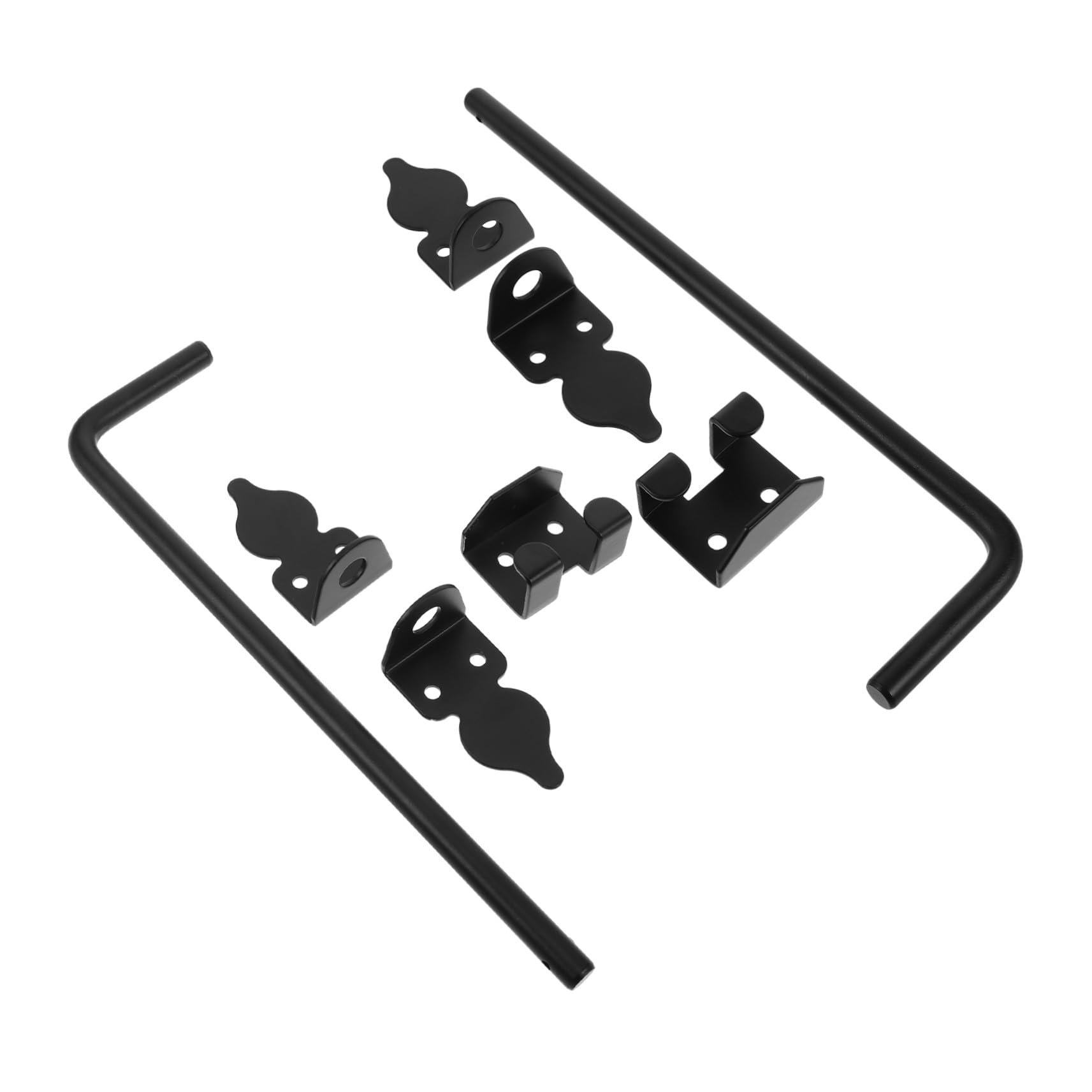 Verrou de Portail à Canne Robuste 12 Pouces Noir, Lot de 2