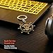 Weeb Keychains One Piece Merch with Straw Hat & Ship Wheel Emblem, Premium Zinc Alloy Monkey D Luffy One Piece Anime Keychain for Keys or Bags, Lightweight Keychain Anime Gift for Men