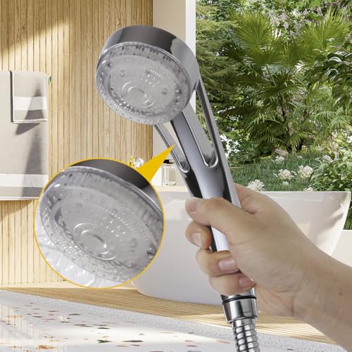 Cabezal de Ducha Portátil LED 3 Modos Alta Presión Cromo miniatura 7