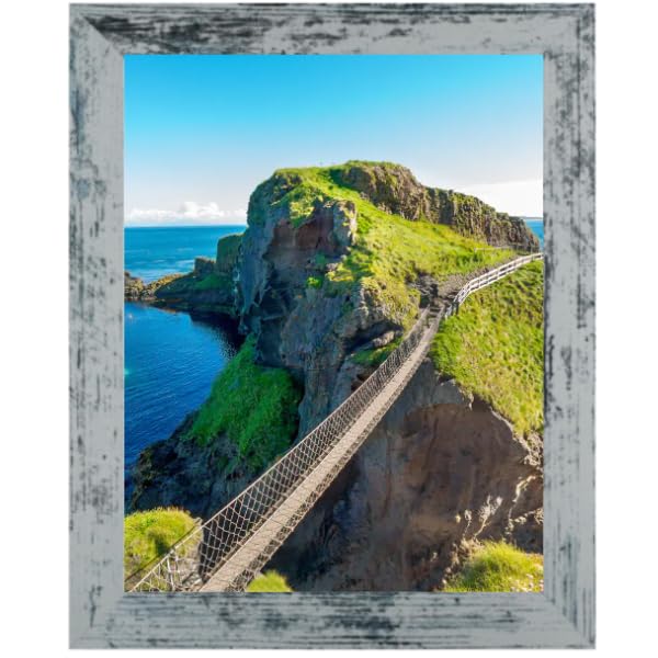 A1 A2 A3 A4 A5 Modern Photo Frame Wood Effect Home Decor Picture Poster Frames (A3 (42 x 29.7 cm), Rustic Blue)