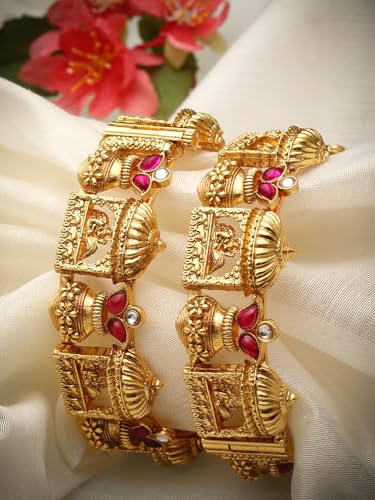 Image of Shining Diva Fashion Bangles for Women Girls Set of 2 Traditional Stylish Design