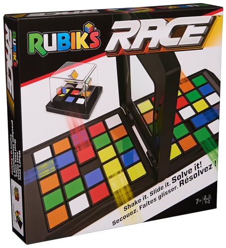 Rubik's Cube - Rubiks Race Version Classique - Jeu De Société Classique 3X3 Rubiks Cube - Stratégie Ultime Face à Face - Jeu Casse-Tête Adulte Et Enfant - Jouet Enfant 7 Ans Et +