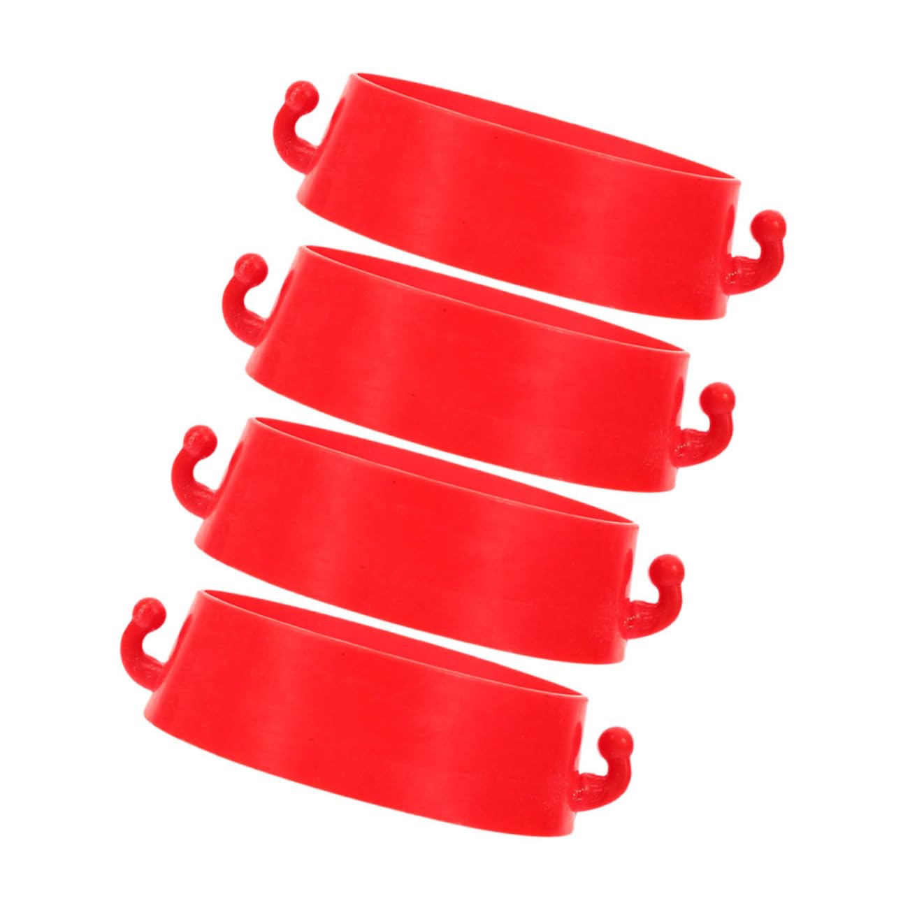 SOLUSTRE Traffic Cone Connector Chain 4pcs Plastic Barrier Ring for Construction Site Parking Management