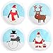 com-four® Chauffe-Poche réutilisable 4X - Chauffe-Mains de Noël pour Enfants - Coussin Chauffant pour Les Jours froids et pour Les déplacements (04 pièces - Motifs de Noël colorés)
