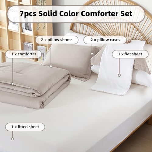 Image of weigelia King Comforter Set with Sheets - 7 Pieces Bed in a Bag King