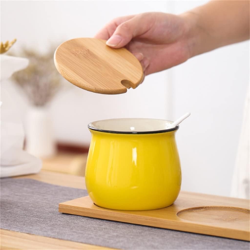 Seasoning jar Ceramic Spice Shaker Home Spice Jar Salt and Pepper Shaker Kitchen Spice Jar (Color : E, Size