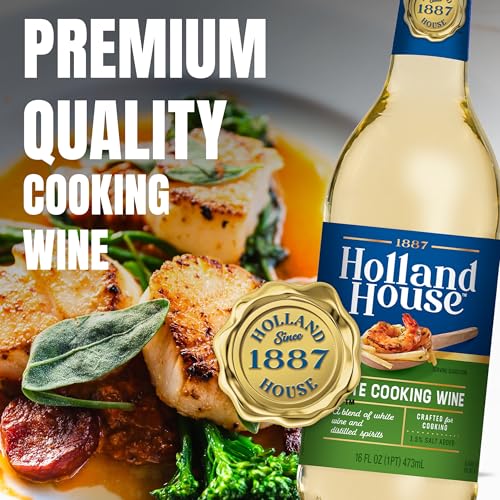 Image of Holland House White Cooking Wine, Ideal for Cooking, Roasting and Marinating, 16 FL OZ