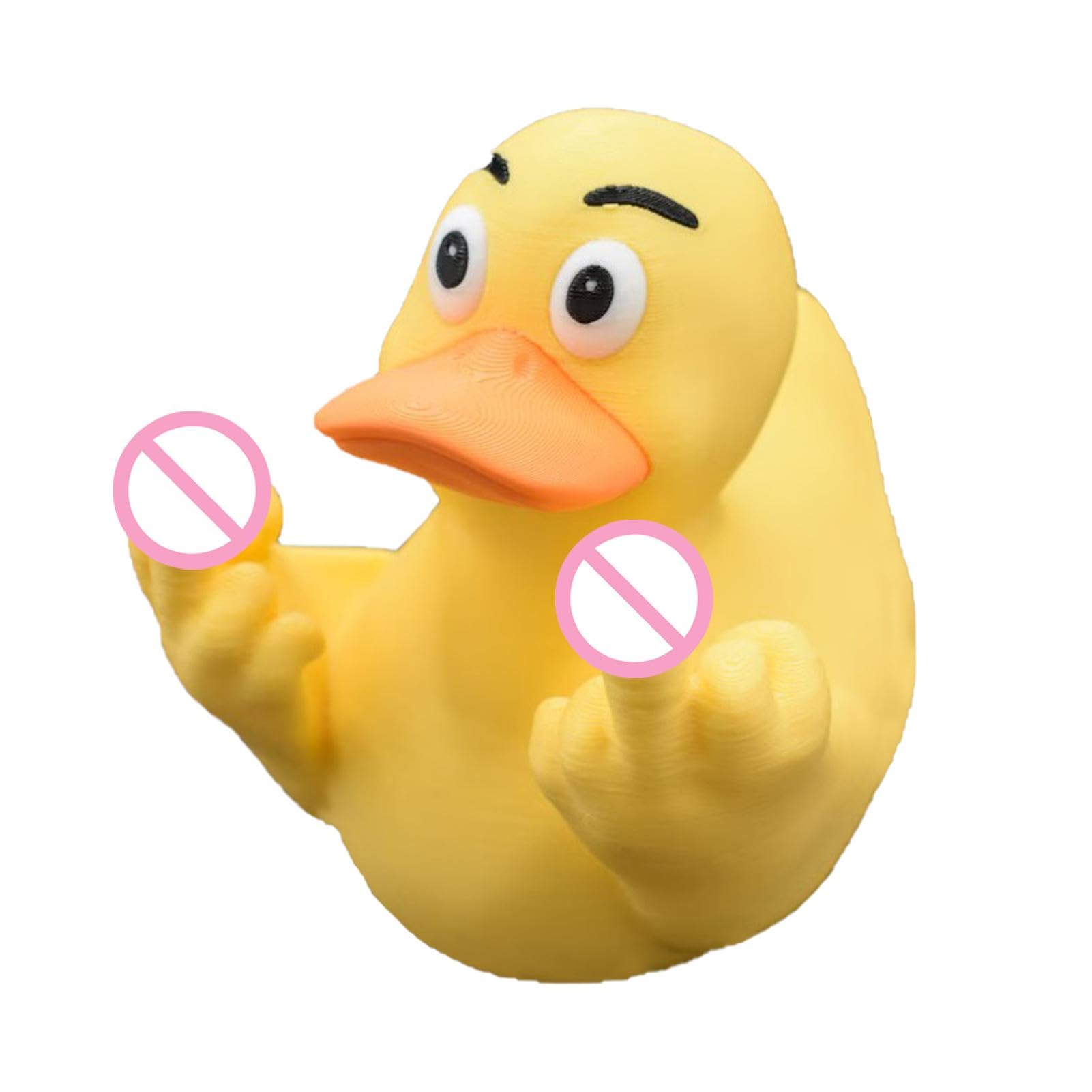 Middle Finger Duck | Little Duck Ornament - Funny Middle Finger Duck | Garden Statue | Cute Finger Duck Figurines Ornament - Rude Duck Car Interior Decor