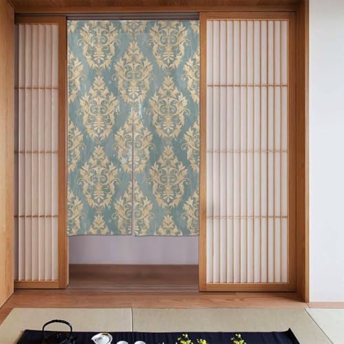 のれん 幾何学 花柄 間仕切り おしゃれ 遮光 目隠し 暖簾 ドアカーテン 北欧 厚手 断熱防寒 インテリア リビング キチン ロング カーテン 玄関 飲食店 出入り口 洗面所 台所用 四季兼用 86x143cm