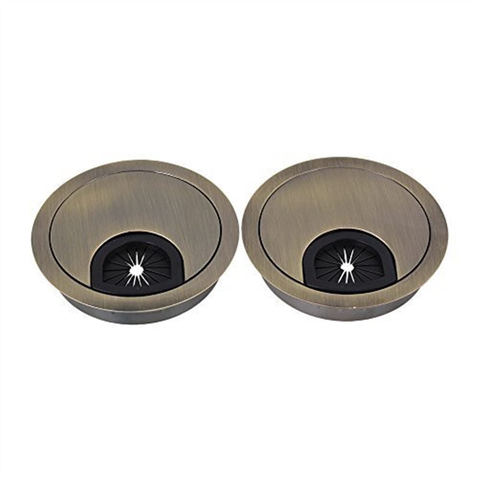 2 piezas de 60 mm aleación zinc y bronce for escritorio computadora, pasacables for mesa, puerto organizador, cubierta for orificio cable