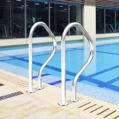 Rampes de piscine lot de 2 tubes inox avec housses de protection