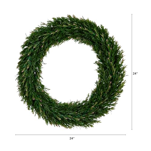Couronne de romarin résistante aux UV décoration végétale extérieur durable 61cm - 3