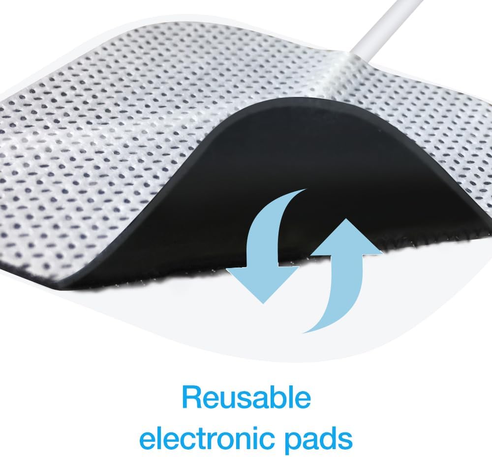 Easy@Home 16 Pads of 2"x 2" TENS Unit Reuseable Self Stick Carbon Electrode Pad - Non Irritating Design