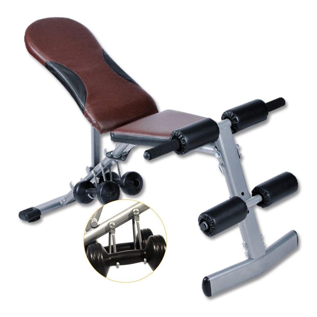 AYCDL Adjustable Benches Dumbbell Stools Sit-Ups Abdominal Fitness Equipment More Home Training Chairs Professional Fitness Dumbbell Stools,Red-126 * 104 * 63cm