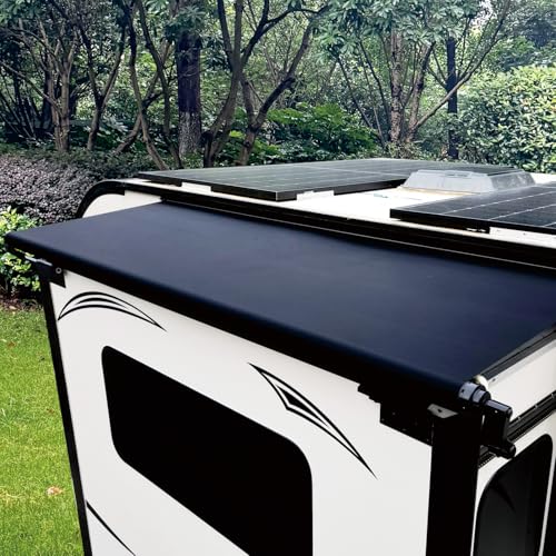 SHADEPLUS RV Slide Out Awning Kit - Modular Camper Slide Topper for 5th Wheels Travel Trailers and Motorhomes - Black 73 (67 Fabric)