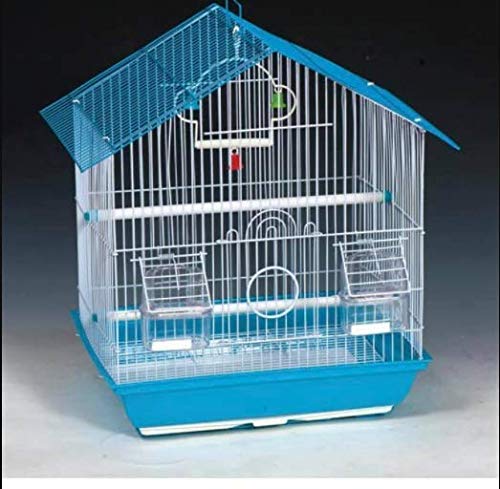 Bird cage for & Cuttlefish Bone -Central Fish Aquarium (Colors May Vary) 14 Inch House Shaped cage 209-image-11