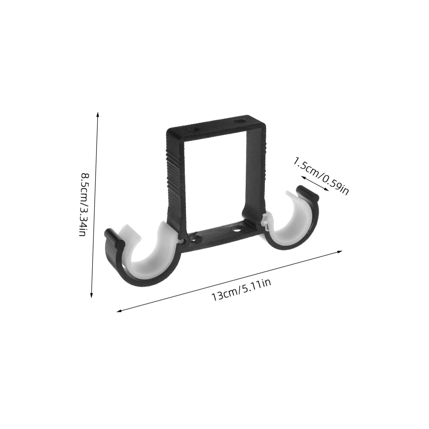 OSOLADY 2pcs Heavy Duty Ceiling Curtain Rod Holder Double Bracket System for Minimalist Homes Scratch Resistant Finish Easy Installation for Sheer and Blackout Drapery