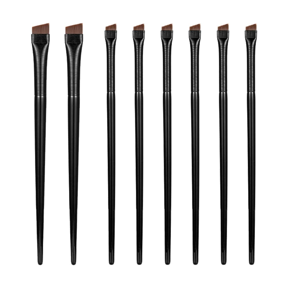 Eyeliner Brush, Brochas de Cejas, Pincel de Delineador de Ojos, Pincel de Ceja, Herramientas Profesionales de Pincel de Maquillaje de Ojos en Angulo, Perfecto para dar Forma a las Cejas, 8 Piezas