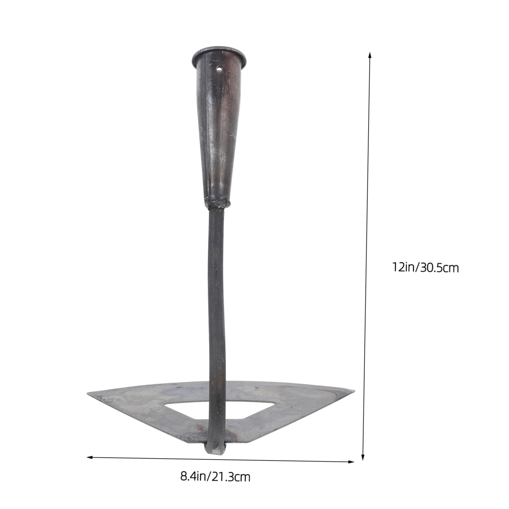 Holibanna Hoe Farm Tool Grub Hoe Hand Hoe Tool Hand Held Hoe Weeding Hoe Garden Tool Heavy Duty Garden Hoe Chopping Hoe Grubbing Hoe Tools for Gardening Garden Edger Tool Silver Iron