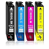 503 XL Patronen kompatibel für Epson 503 / 503XL Druckerpatronen Multipack, kompatibel mit...