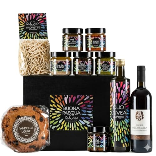 Cesto Regalo Natale Liguria Golosa: cesti gastronomici con Prodotti Tipici Liguri Gourmet della nostra azienda agricola - Cesto gastronomico di alta qualità NO DA SUPERMERCATO