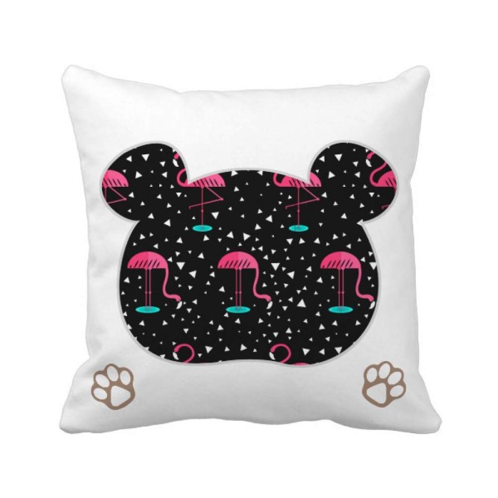 Housse de coussin flamant rose et noir pour raviver un canapé usé ou terne