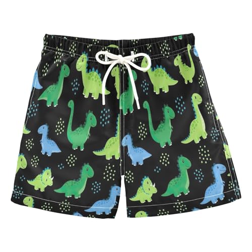 RPLIFE Traje de baño corto para niños, antirozaduras, 2 T, lindos dinosaurios de dibujos animados, Bonitos dinosaurios de dibujos animados (4), 3 años