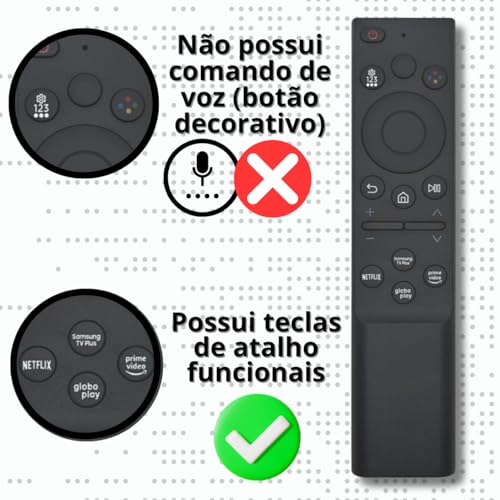 Controle Remoto Compatível com SAMSUNG Smart TV 4K 8K QLED UHD CU8000 AU7700 q80A BU7700
