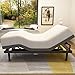 Milemont Adjustable Bed Base Frame Smart Electric Beds Foundation (Queen, Gray)