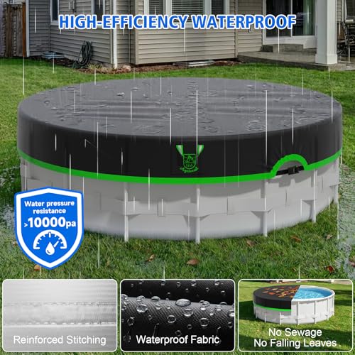 Cobertor para piscina redonda 15 pies resistente y protector miniatura 6