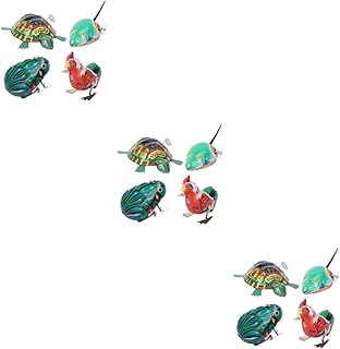 Toyvian 12 Peças De Brinquedo De Corrente De Metal Pulando Sapo Brinquedos Animais Brinquedos De Corda Variados Brinquedos De Relógio Brinquedos De Lata Brinquedos De Lata Pulando