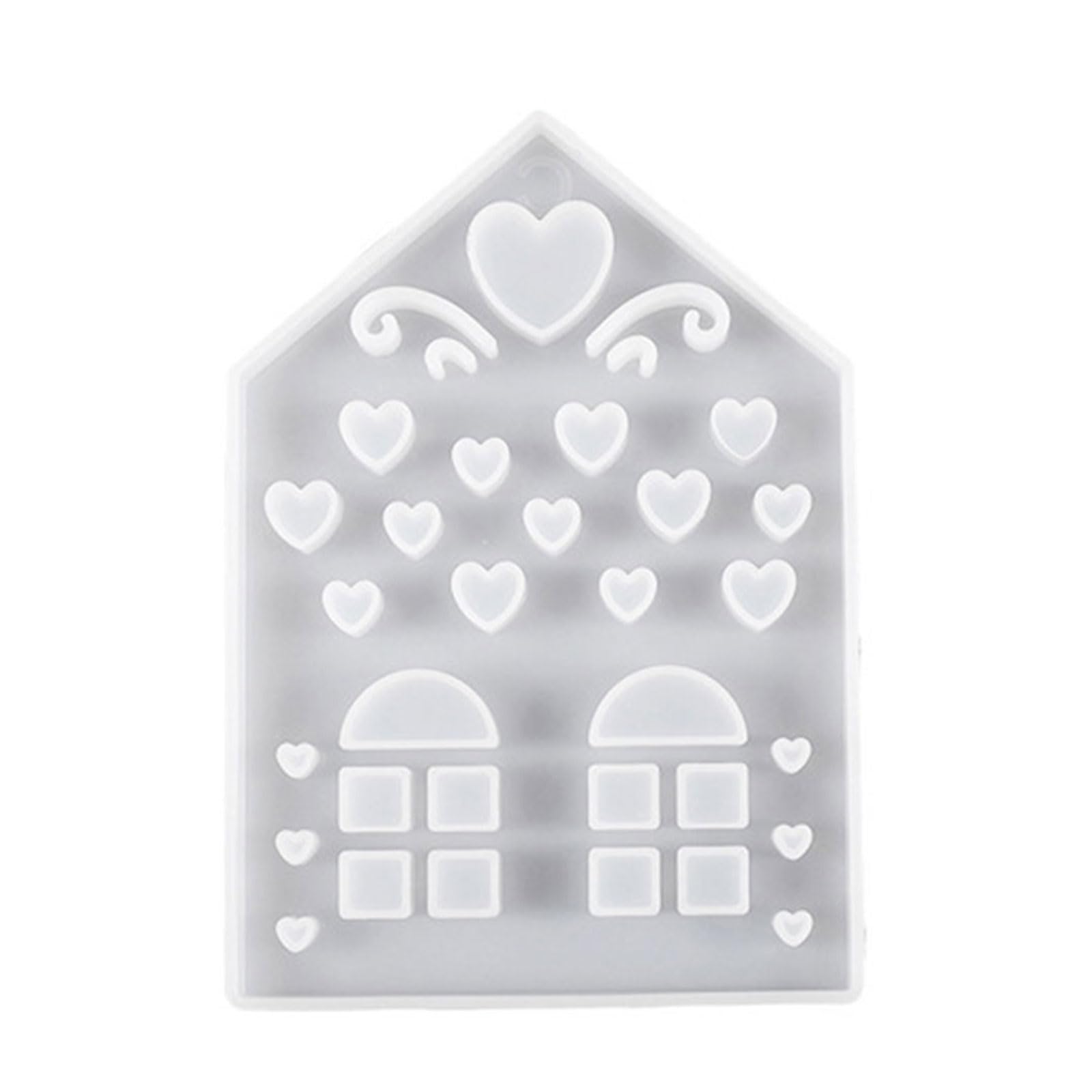 HZBB Molds Love House Silicone Plaster Molds Epoxy Resin for Candlestick Decorations House Silicone Plaster Epoxy Resin