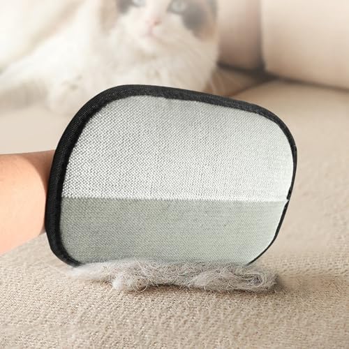 SHDONGUR Goalintent Electrostatic Gloves for Removing Pet Hair, 2-Pack Reusable Pet Hair Removal Tool for Cleaning Surfaces Covered with Cat/Dog Hair - Just Swipe & Say Bye-Bye to Pet Hair Drama
