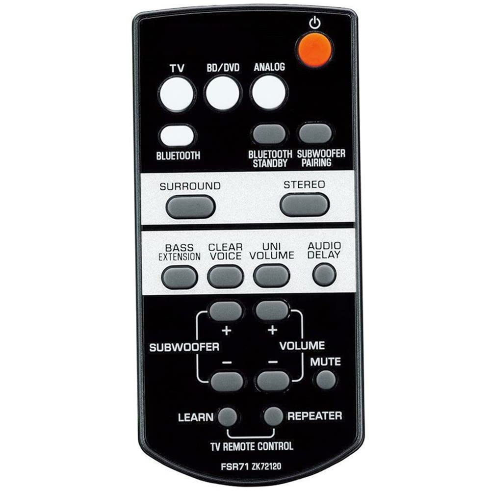 Universal Replacement Remote Control for Yamaha YAS-203 YAS-108 ATS-1080 ATS-1030 YAS-105 YAS-106 YAS-207 Sound Bar