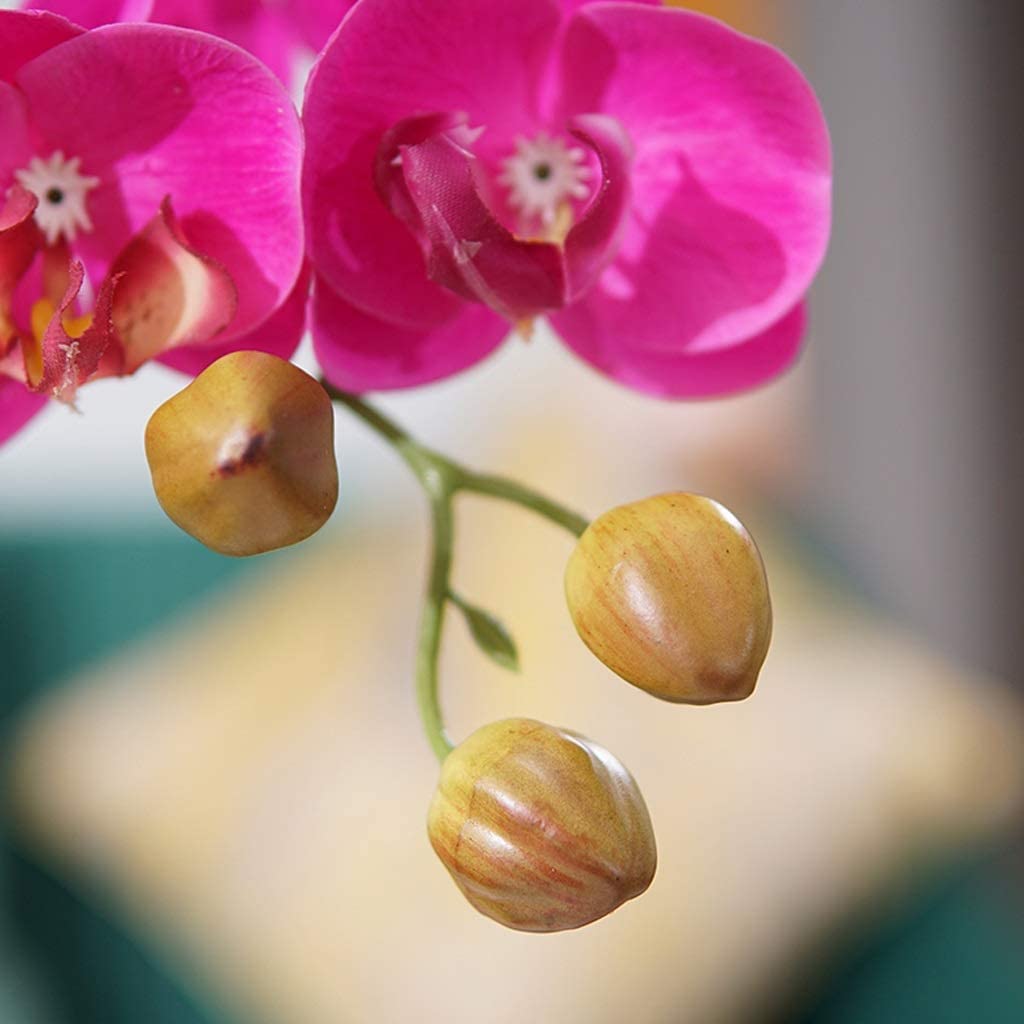 Orchidee Fiori Artificiali Orchidee Finte Semplici ma Eleganti Fiori di Phalaenopsis Artificiali Centrotavola Fiore Artificiale Pianta in Vaso Composizione Floreale