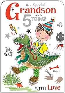 Grandson 5th Birthday Card