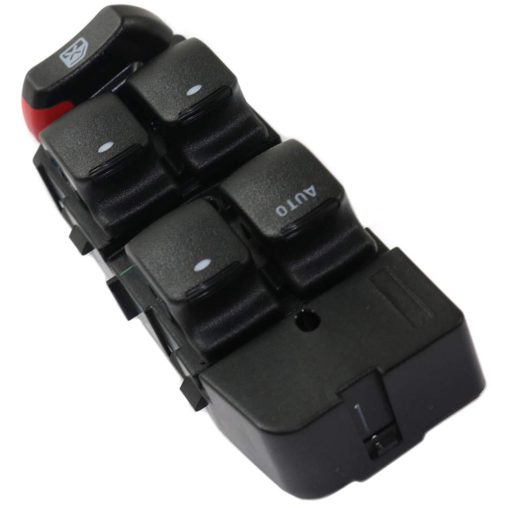 for Buick Lacrosse Window Switch 2005 06 07 2008 Driver Side | Front | Black | 5-Button | 12 Blade Terminals | 15852204 | 22626530