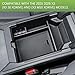 HGWEI Center Console Organizer Compatible with 2025 2026 BMW X3 Interior Accessories, X3 30 xDrive/ X3 M50 xDrive Middle Armrest Storage Box Secondary Compartment Pallet Insert Tray, Black